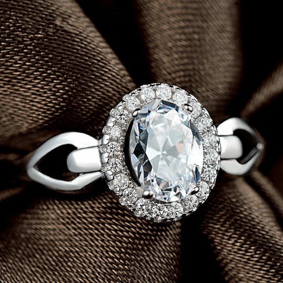 Brand New 925 Sliver Ring Wedding Ring Engagement Ring Open size R013 - Picture 3 of 5